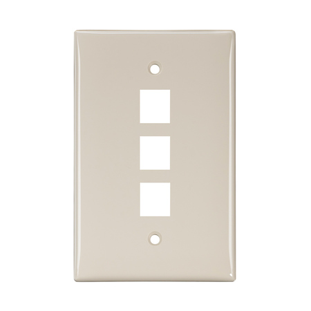 LEVITON Number of Gangs: 1 High-Impact Nylon, Smooth Finish, Light Almond 41091-3TN